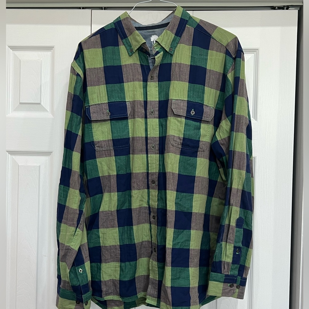 Checkered long sleeve button down